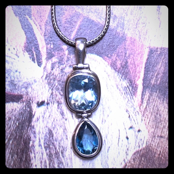 Blue Topaz Pendant Necklace Janice Girardi Design